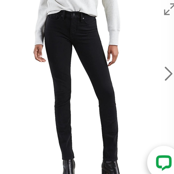 Levi's Denim - Levis 312 Shaping Slim Skinny Jeans in black